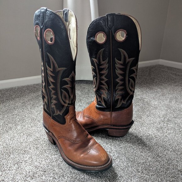 RARE Tony Lama 6014 Sunset Buckaroo Ol Buck Leather Boots - Picture 11 of 11